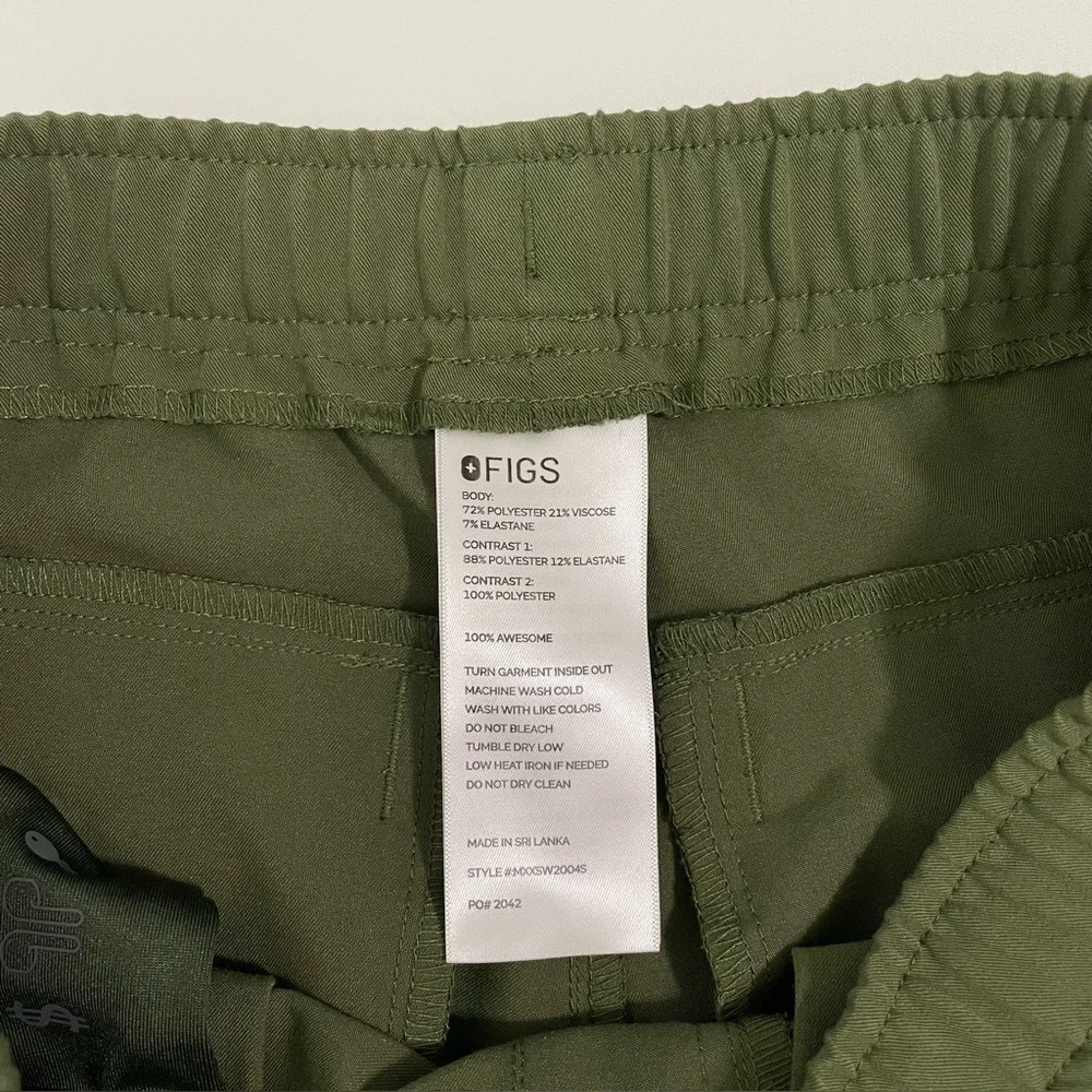 Figs Tansen Jogger Scrub Pants Limited Edition Dark Olive Small Short